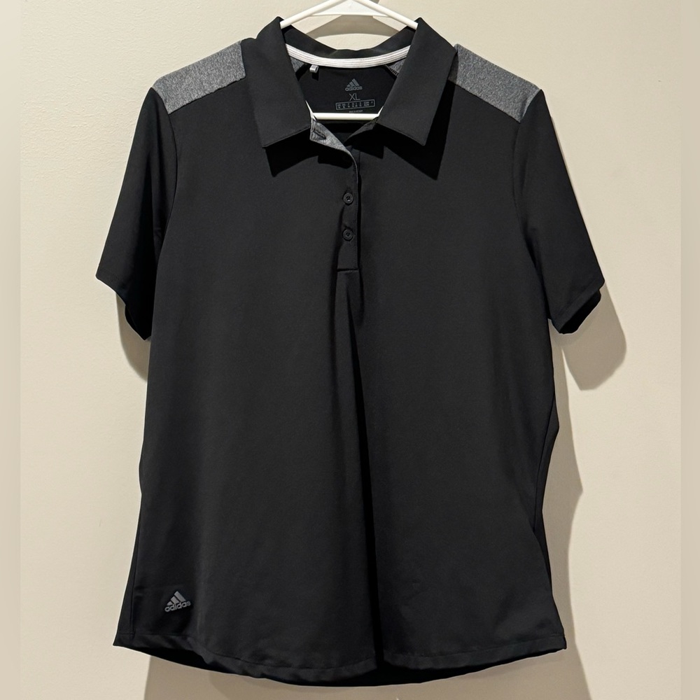 Adidas Women’s Black & Gray Golf Polo